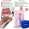 MAKOSAS ergonominė kūno pagalvė miegantiems ant šono 100 x 150 cm VAR-KK