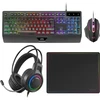 Mars Gaming MCP124PROPT žaidimų periferinių įrenginių rinkinys „4 viename“ su RGB klaviatūra ir 3200 DPI pele