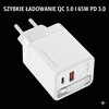 Mars Gaming MDGAN65RW 65 W GaN sieninis įkroviklis su USB-C ir USB-A jungtimis