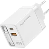 Mars Gaming MDGAN65RW 65 W GaN sieninis įkroviklis su USB-C ir USB-A jungtimis