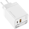 Mars Gaming MDGAN65RW 65 W GaN sieninis įkroviklis su USB-C ir USB-A jungtimis