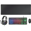 Mars Gaming žaidimų rinkinys su RGB klaviatūra, pele, ausinėmis ir XXL kilimėliu MCPRGB3PT
