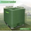 MaxAwe IBC talpyklos uždanga, 420D žalia vandeniui atspari plėvelė su atšvaitais ir velcro, 120 x 100 x 116 cm