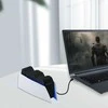 Mcbazel dviguba įkrovimo stotelė PS5 DualSense valdikliams, USB-C, 10 W, HC-A3705