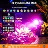 MEIKEE lauko RGB LED sodo šviestuvas su nuotolinio valdymo pultu, IP66, 8 žibintai, 10 spalvų, 30 režimų SP01RB