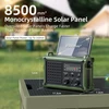 Mesqool avarinis radijas AM/FM su saulės įkrovimu, rankiniu generatoriumi ir 12000 mAh išorine baterija, IPX6, SOS, LED žibintuvėliu, USB-C įkrovimu, modelis CR1030