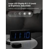Mesqool garsus žadintuvas su vibracija, dvigubu žadintuvu, dideliu LED ekranu, USB įkrovimu, CR1001em