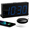 Mesqool garsus žadintuvas su vibracija, dvigubu žadintuvu, dideliu LED ekranu, USB įkrovimu, CR1001em