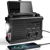 Mesqool nešiojamas avarinis radijas AM/FM su saulės įkrovimu, žibintuvėliu ir akumuliatoriumi 12000 mAh CR1030