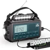 Mesqool nešiojamas avarinis radijas AM/FM/SW su akumuliatoriumi 12000 mAh, žibintuvėliu ir SOS funkcija, CR1009Ultra
