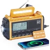 Mesqool nešiojamas DAB/FM radijas su saulės įkrovimu, 5000 mAh akumuliatoriumi, LED žibintuvėliu ir SOS funkcija, IPX4 CR1009Pro DAB