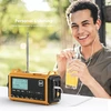Mesqool nešiojamas DAB/FM radijas su saulės įkrovimu, 5000 mAh akumuliatoriumi, LED žibintuvėliu ir SOS funkcija, IPX4 CR1009Pro DAB