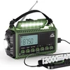 Mesqool nešiojamas radijas su akumuliatoriumi 12000 mAh, AM/FM/SW, žibintuvėlis, SOS, IPX4, CR1009Ultra
