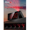 Mesqool projekcinis žadintuvas su LED ekranu, 180° kampu besisukančiu projektoriumi ir USB įkrovikliu, MEU-CR1001F-Raudona