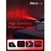 Mesqool projekcinis žadintuvas su LED ekranu, 180° kampu besisukančiu projektoriumi ir USB įkrovikliu, MEU-CR1001F-Raudona