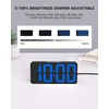 Mesqool skaitmeninis garsus žadintuvas su vibracija, dvigubas žadintuvas, USB, didelis LED ekranas, mėlynas, 1023i