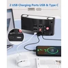 Mesqool Vibruojantis skaitmeninis žadintuvas su LED ekranu, 7 spalvų naktinė lempa, USB įįįkrovimo jungtys