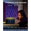 Mesqool Vibruojantis skaitmeninis žadintuvas su LED ekranu, 7 spalvų naktinė lempa, USB įįįkrovimo jungtys