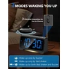 Mesqool žadintuvas su vibracija, USB-C įkrovimu, LED ekranas, dvigubas signalas, 1028EM