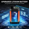 MIAOKE nešiojamasis dušas su elektrine pompa, oranžinis, SHOWER-7800 mAh modelis