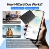 MiLi išmanioji lokalizacinė kortelė su belaidžiu įkrovimu, Bluetooth, NFC, IP67, HD-P16-E