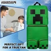 Minecraft vaikiška žalia kuprinė Creeper su užtrauktuku, 50 x 21 cm, poliesteris, MNCT-136