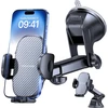 Miracase automobilinis telefono laikiklis su siurbtuku, 360° pasukamas, 04139BLK