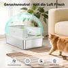 MIXJOY nerūdijančiojo plieno kačių tualetas XL 28 l, 56,5 × 36,5 × 25,5 cm