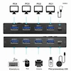 MLEEDA USB 3.0 KVM jungiklis 4 kompiuteriams ir 4 USB prievadams, su nuotoliniu valdikliu, KC-434