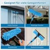 MLOQI teleskopinė langų valymo šluostė su gumine nuovale, 180 cm, 2 viename, metalinė rankena