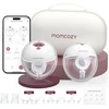 Momcozy M5 dvigubas nešiojamas elektrinis pientraukis su programėle, raudonas