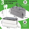 momii pietų dėžutė su 3 skyriais, 1400 ml, sandari, iš nerūdijančio plieno