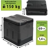 Montafox sulankstoma nešiojama turistinė tualeto dėžė, 25 l talpos, iki 150 kg, pilka/juoda