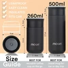 moon bottles sandarus termopuodelis 360° 260 ml iš nerūdijančiojo plieno, juodas