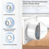 Moonjor ištraukimo ventiliatorius 120 mm 160 m³/h IPX2 su atbuliniu vožtuvu ir 1 m laidu LFWW-11E