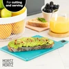 Moritz & Moritz plastikinių pjaustymo lentelių rinkinys su stovu, 4 vnt., 20,5 x 14,5 cm, neslystančios