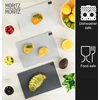 Moritz & Moritz virtuvinių pjaustymo lentelių rinkinys su stovu, plastikas, 32 x 22 cm, 3 vnt.