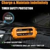 MOTOPOWER akumuliatoriaus įkroviklis 12 V 1 A su laikmačio apsauga ir LED ekranu MP00205B-R