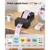 MUNBYN termininė etikečių spausdintuvas Bluetooth, 203 dpi, 4x6 colių, suderinamas su iOS, Android, Mac, Windows, juodas, MU-ITPP130B-BK-EU