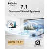 Namų kino sistema ULTIMEA 7.1 garso sistema su Dolby Atmos, 460 W, belaidžiu 6,5 colio žemųjų dažnių garsiakalbiu, 4 erdviniais garsiakalbiais, Poseidon D80