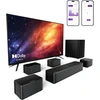 Namų kino sistema ULTIMEA 7.1 garso sistema su Dolby Atmos, 460 W, belaidžiu 6,5 colio žemųjų dažnių garsiakalbiu, 4 erdviniais garsiakalbiais, Poseidon D80