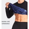 Nano Hertz vyriški sauna marškinėliai ilgomis rankovėmis, juodi, 3XL, Langarm Oberteile