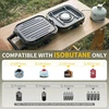 Naturehike dviguba sulankstoma dujinė stovyklavimo viryklė su grill plokšte, 2 degikliai