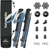 Naturehike lengvi sulankstomi trekkingo lazdos, aliuminio, 115-135 cm, mėlyni
