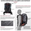 Naturehike turistinė kuprinė su vidiniu rėmu, 65 l talpa, juoda, NH19BP095