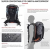 Naturehike turistinis kuprinės tipas su rėmu, 45 l talpa, vandeniui atsparus, NH19BP095