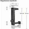 NEETTO ausinių laikiklis su staliniu stovu 2 viename, reguliuojamas, HDLP-HS906-BLK