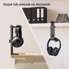 NEETTO ausinių laikiklis su staliniu stovu 2 viename, reguliuojamas, HDLP-HS906-BLK