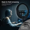 Neewer žiedinė LED lempa 19 colių su stovu, 512 LED, reguliuojamas ryškumas ir spalvos temperatūra, RP19H
