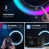 NEEWER žiedinė RGB LED lempa, 19 colių, 42 W, CRI97+, 2800 liuksų, su stovu, RP19C